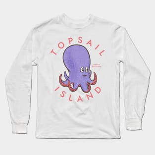 Topsail Island, NC Summertime Vacationing Octopus Long Sleeve T-Shirt